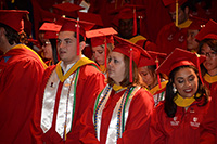 Photograph of students at 2015 convocation ceremony
