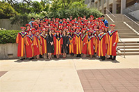 Group photograph of students at 2015 convocation ceremony