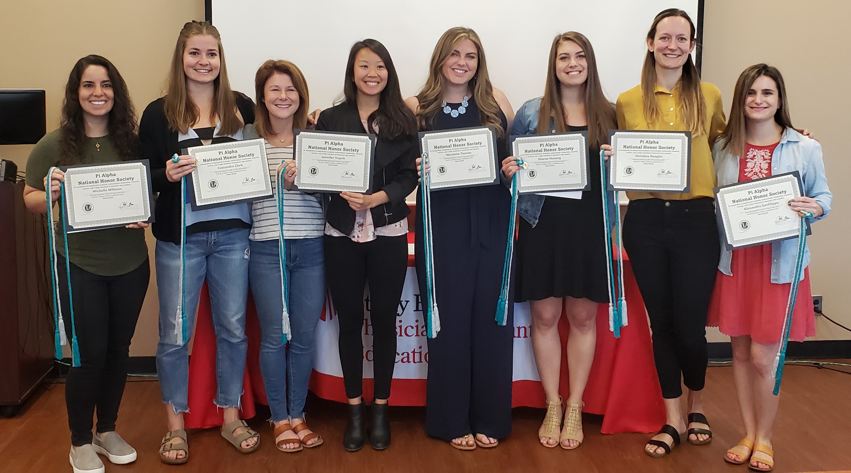 Pi Alpha inductees class of 2019